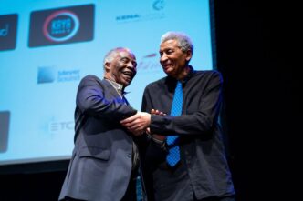 Former South African president Thabo Mbeki pictured with jazz maestro Abdullah Ibrahim in an undated photograph. Ibrahim died this week in Germany at the age of 91