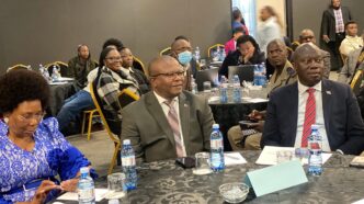 Ministry of Commerce, Industry and Trade | Minister Manqoba Khumalo follows proceedings at the IP commemoration at Happy Valley.