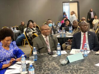 Ministry of Commerce, Industry and Trade | Minister Manqoba Khumalo follows proceedings at the IP commemoration at Happy Valley.