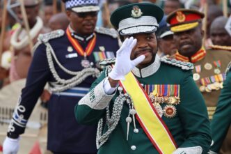 His Majesty King Mswati III at the 18th Correctional Day.