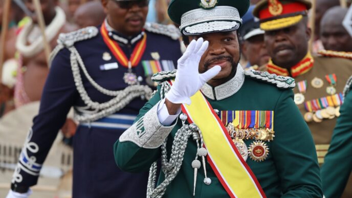 His Majesty King Mswati III at the 18th Correctional Day.