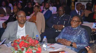 Eswatini's Natcom Vusi Masango and DPM Thulisile Dladla following proceedings at the national GBV indaba. | Photo: Facebook/REPS
