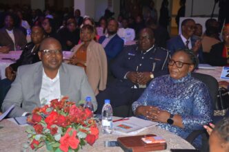 Eswatini's Natcom Vusi Masango and DPM Thulisile Dladla following proceedings at the national GBV indaba. | Photo: Facebook/REPS