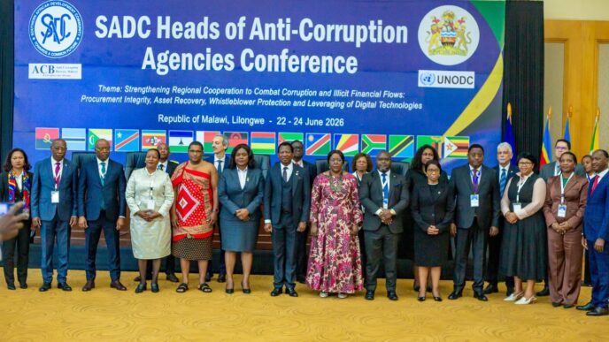 Participants at the SADC anti-corruption meeting. in Malawi.