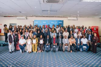 UNESWA Vice-Chancellor Prof. J.M. Thwala joins graduates of Cohort 3 of the "Mastering Generative AI for Professionals" programme at The George Hotel in Manzini. Picture: Supplied