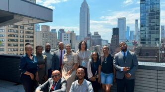 The Basotho delegation of software developers poses for a group photograph during the United Nations Open-Source Week 2026 at the UN Headquarters in New York. (Photo: MICSTI)