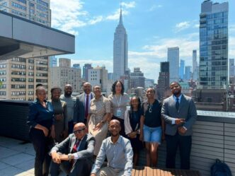 The Basotho delegation of software developers poses for a group photograph during the United Nations Open-Source Week 2026 at the UN Headquarters in New York. (Photo: MICSTI)