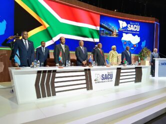 Heads of State and Government of the Southern African Customs Union (SACU) gather at the Cape Town International Convention Centre for the 9th SACU Summit on Friday. Photo: X/@PresidencyZA
