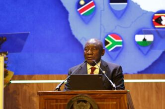 South African President Cyril Ramaphosa delivers remarks at the 9th SACU Summit of Heads of State or Government. (Photo: Supplied)