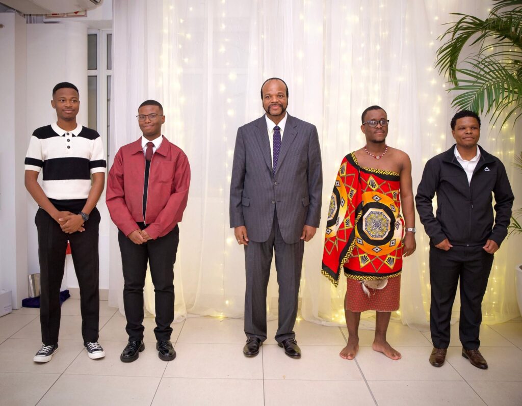 His Majesty King Mswati III addresses emaSwati students studying in Cape Town during a luncheon held in their honour, where he urged them to uphold the values of humility, respect and good conduct while living abroad.