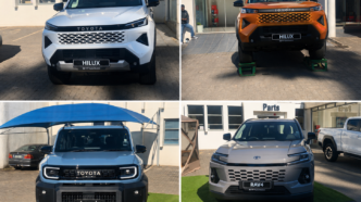 The all-new Toyota Hilux, RAV4 and Land Cruiser FJ on display at NTT Toyota Mbabane during the official launch on Saturday. Photo: EPN