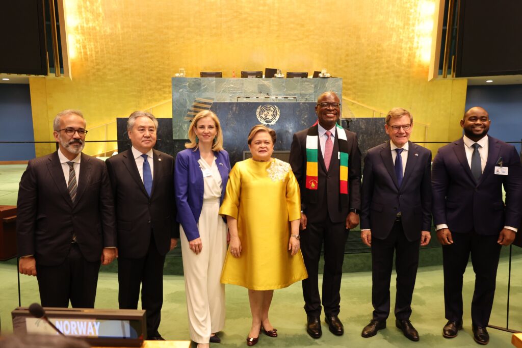 Zimbabwe's delegation celebrates at the UN General Assembly in New York after the country was elected unopposed to a non-permanent seat on the UN Security Council on Wednesday. Photo: X/@MoFA_ZW