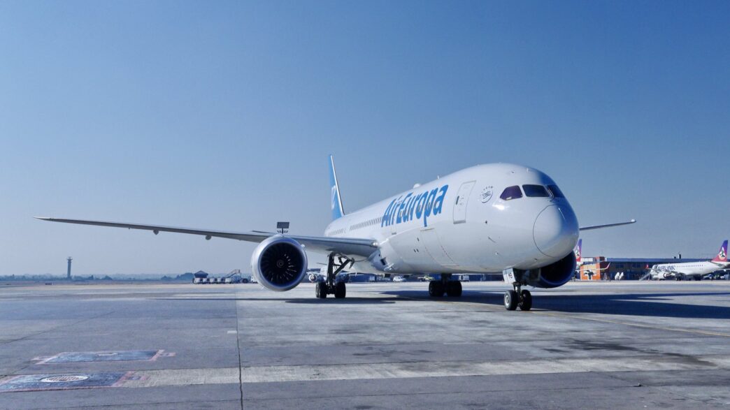 The inaugural Air Europa flight from Madrid touches down at O.R. Tambo International Airport in Johannesburg on 25 June 2026, marking the Spanish carrier's first scheduled service into sub-Saharan Africa. Photo: X/@ortambo_int