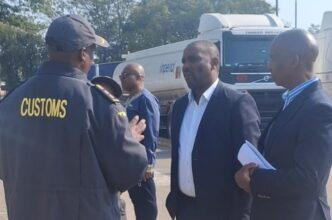SARS Commissioner Dr Johnstone Makhubu at a South African port of entry on 1 June 2026, overseeing the launch of the new digital Traveller Declaration System requiring all foreign-registered vehicles to be declared at the border. | Photo: SARS