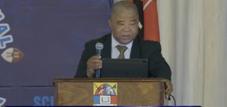UNESWA Vice Chancellor Professor Justice Thwala speaking at the Eswatini National Science Month.