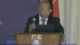 UNESWA Vice Chancellor Professor Justice Thwala speaking at the Eswatini National Science Month.