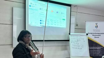 An RSTP trainer takes Deputy Prime Minister's Office officials through the newly developed Grant Management Information System during a training session. Picture: RSTP