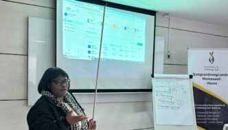 An RSTP trainer takes Deputy Prime Minister's Office officials through the newly developed Grant Management Information System during a training session. Picture: RSTP