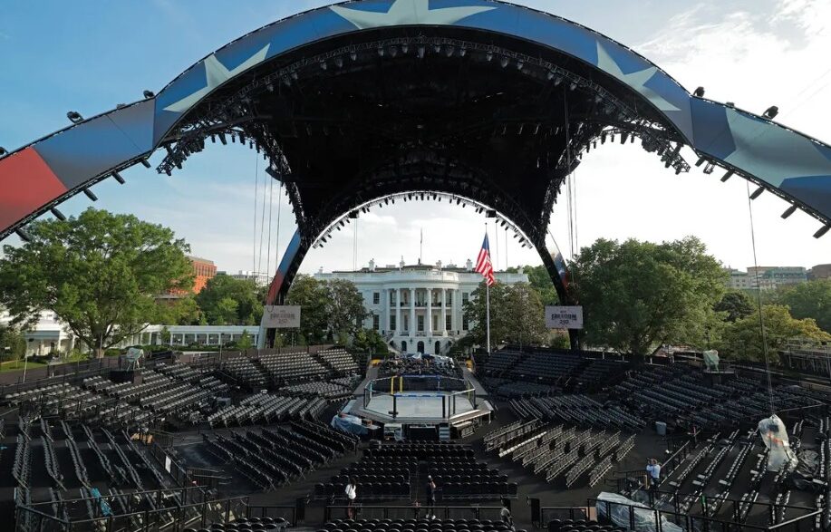 The Ultimate Fighting Championship tournament will go down at The White House on the South Lawn this Sunday. (Image: DC.Chip Somodevilla/Getty Images)