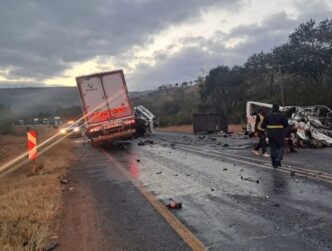Eight people have died in an accident involving a minibus taxi believed to be from Mozambique and a truck on the N4 Toll Road. | Photos: Sunday World