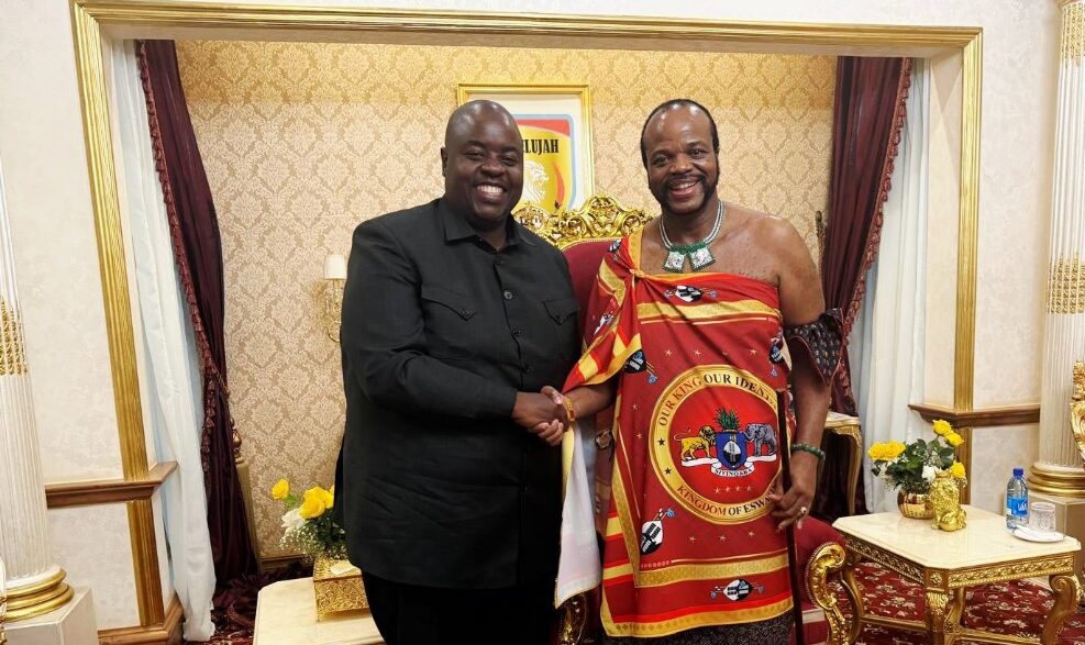 King Mswati III receives Zimbabwean businessman and philanthropist Wicknell Chivayo at the Royal Palace in Eswatini. Photo: X/@wicknellchivayo