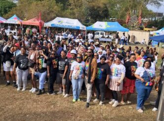 Participants take part in the Eswatini Pride 2026 celebrations at Millennium Park in Manzini. (Photo: United Voices of Diversity)