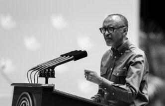 Rwandan President Paul Kagame addresses Unity Club members and leaders at Intare Arena during a dialogue on the history of the 1994 Genocide against the Tutsi and Rwanda's liberation. (Photo: X/@UrugwiroVillage)