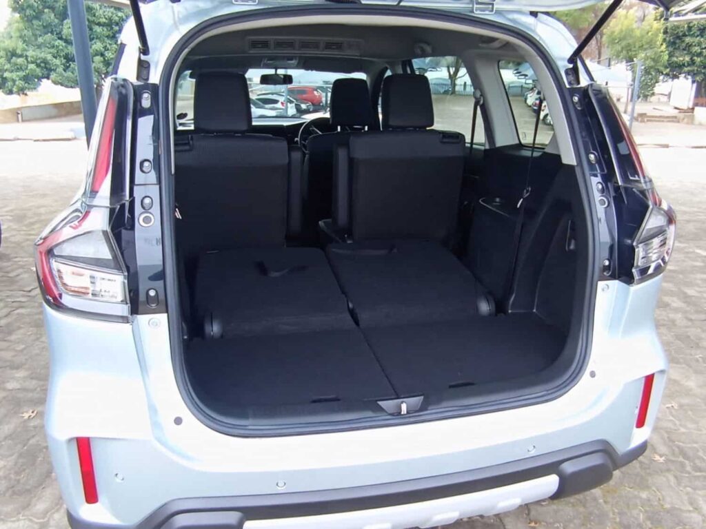 The Suzuki XL6 offers plenty of boot space when the third row of seats is folded down. Picture: Gareth Cotterell