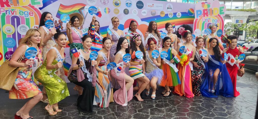 South Africa's Zandile Gabela Zwane pictured alongside fellow delegates at the Tourism Queen International 2026 pageant in Thailand on 7 June 2026.