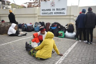 Crowd gathers outside the Malawian Consulate General in Johannesburg, 28 June 2026. Picture: Nigel Sibanda/The Citizen
