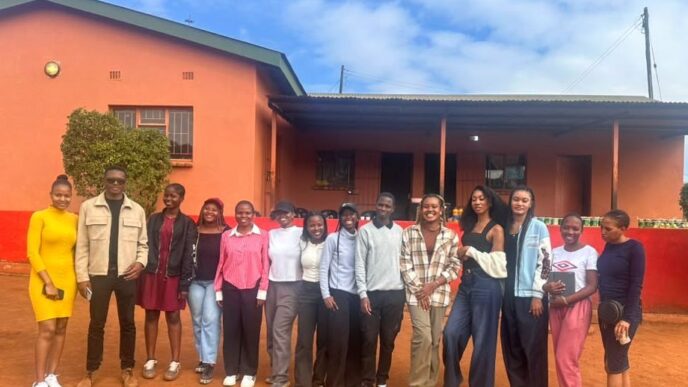 Members of One Accord Eswatini, a youth-led ministry based in Kwaluseni, Matsapha, during their outreach visit to the Logoba Care Point in Mhlaleni on 27 June 2026. Picture: One Accord Eswatini