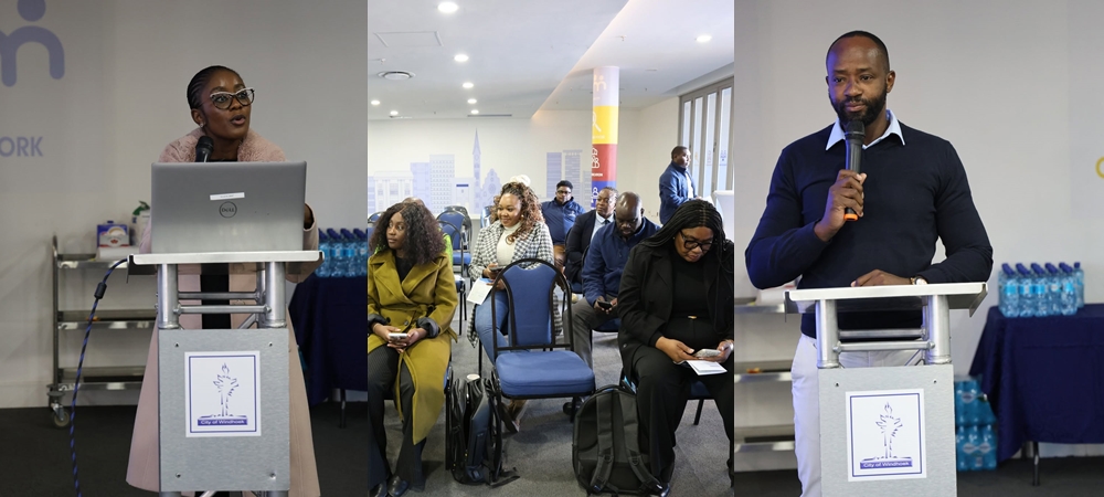 Officials from the City of Windhoek's Department of Urban and Transport Planning and Standard Bank's PayPulse team during an information-sharing session on the cashless bus payment system in Windhoek. Picture: City of Windhoek