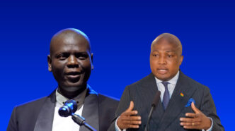 South Africa's Minister of International Relations and Cooperation, Ronald Lamola and Ghanaian counterpart, Samuel Okudzeto Ablakwa