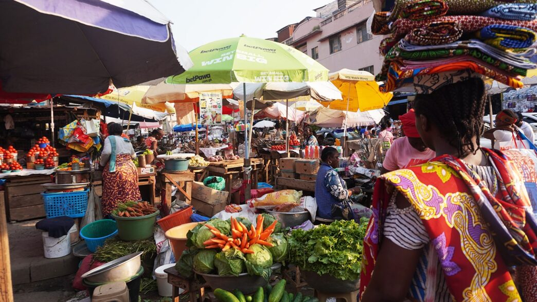 A photo showing street vendors displaying their goods in a market place. (Photo: StreetNet International)