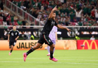 Mexico's Luis Romo celebrates after scoring the goal. | Photo by Luke Hales/Getty Images