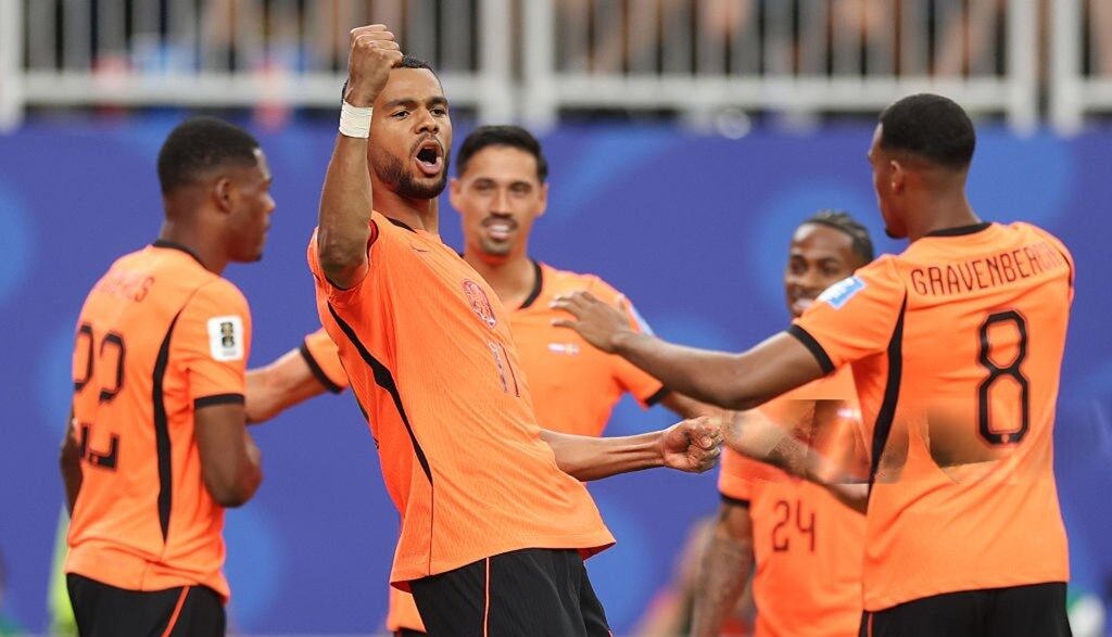Netherlands celebrate after 5-1 win against Sweden. Photo: Getty Images