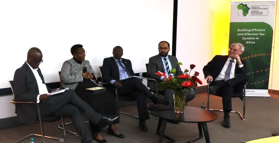 ATAF Executive Secretary Mary Baine speaks alongside fellow panelists during the African Tax Research Network Fireside Chat held at the Javett Art Centre, University of Pretoria, in South Africa. (Pic: ATAF)