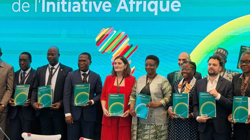 Delegates pose for a group photograph during the launch of the Tax Transparency in Africa 2026 Report at the 19th Africa Initiative Meeting held in Cotonou, Benin. (Pic: ATAF)