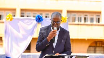 Zambia Revenue Authority Commissioner General Dingani Banda speaks during the commissioning of the Authority's 220kWp solar power system. (Photo: ZRA)