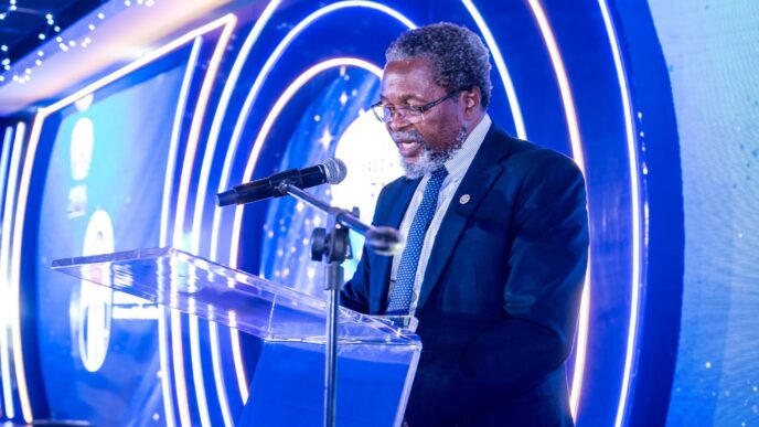 ERS Governing Board Chairperson David Dlamini delivers welcome remarks during the 4th Annual ERS Client Appreciation Day held at the Happy Valley Hotel in Ezulwini.
