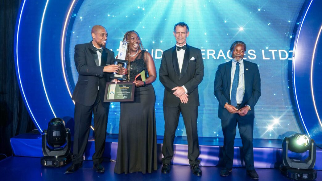 Eswatini Beverages Managing Director Doreen Tumureebire poses with her award during the 4th Annual ERS Client Appreciation Day held at the Happy Valley Hotel in Ezulwini.