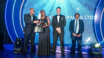 Eswatini Beverages Managing Director Doreen Tumureebire poses with her award during the 4th Annual ERS Client Appreciation Day held at the Happy Valley Hotel in Ezulwini.