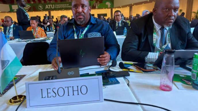 Lesotho's Principal Secretary in the Ministry of Information, Communications, Science, Technology and Innovation, Mr. Kanono Ramashamole, who led the country's delegation to CPL-26 where Lesotho was elected to the ATU Administrative Council.