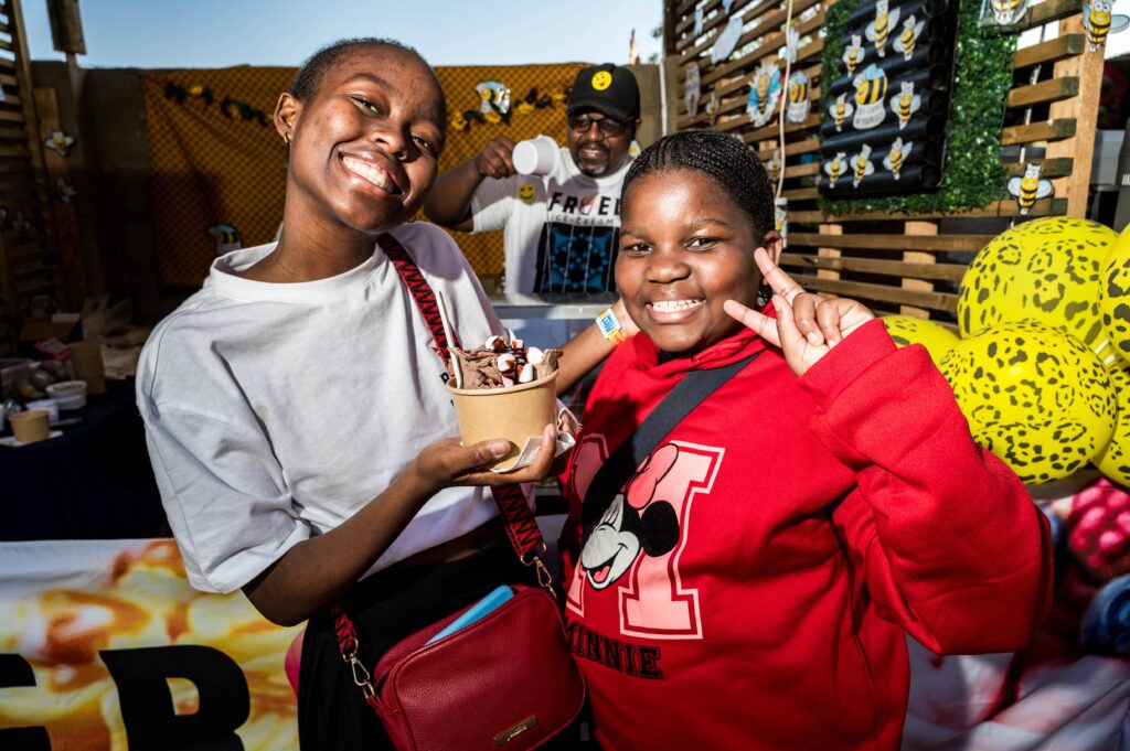 Families enjoy a weekend of storytelling, creative play and adventure at The Beehive, the children's village at the Standard Bank Luju Food & Lifestyle Festival. Photo Credit: Luju Festival