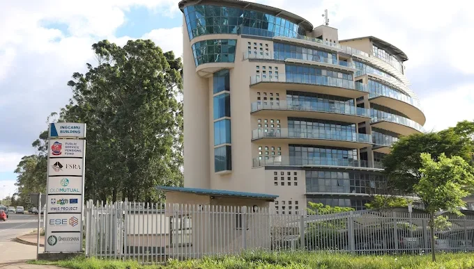 Ingcamu Building in Mbabane houses the Eswatini Stock Exchange.