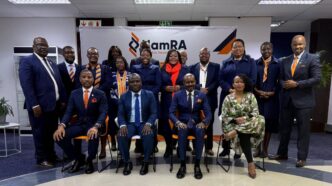 Officials from the African Tax Administration Forum, the Namibia Revenue Agency, and Namibia's Ministry of Finance pose for a group photograph during the assessment of the potential impact of the OECD/G20 Global Anti-Base Erosion Rules on corporate income tax revenues. (Pic: ATAF)