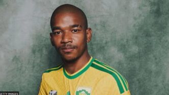 Bafana Bafana and Mamelodi Sundowns midfielder Jayden Adams. @Getty Images