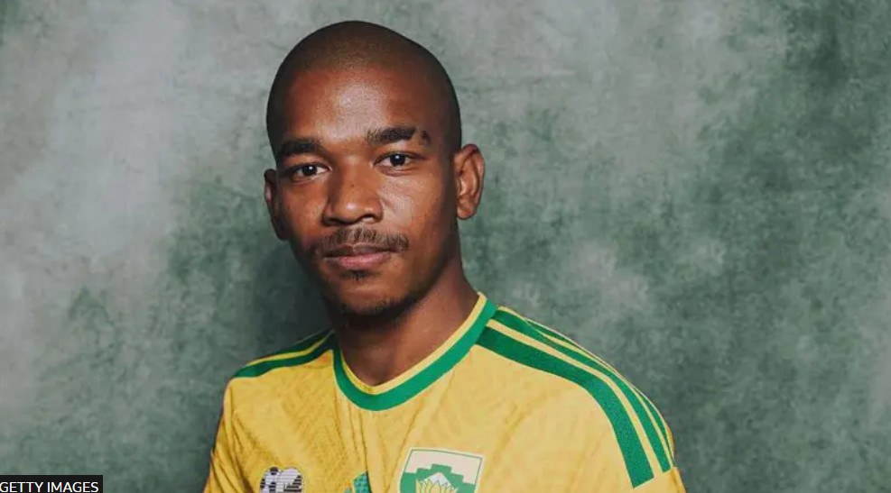Bafana Bafana and Mamelodi Sundowns midfielder Jayden Adams. @Getty Images