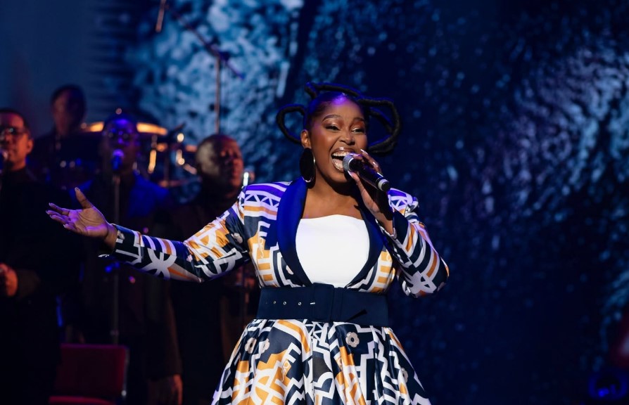 Maleh delivers a captivating performance during a live concert on 10 July 2025. Photo by Malehloka Maleh Hlalele's Facebook page