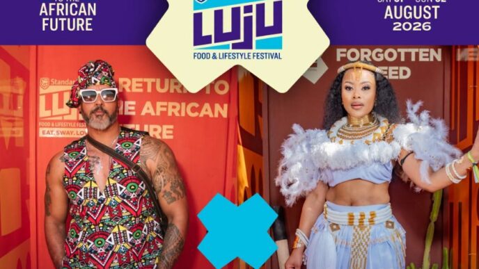 Promotional artwork for the Standard Bank Luju Food and Lifestyle Festival Best Dressed Competition 2026, taking place at Malandela's, Malkerns, on August 1 and 2, 2026.